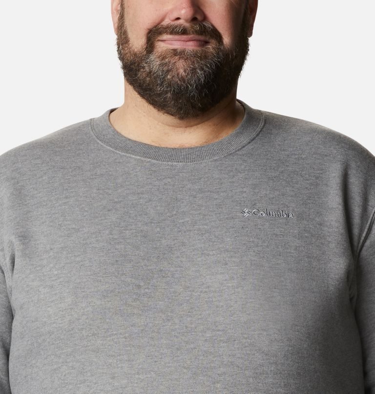 Men's Columbia Hart Mountain II Crew Sweatshirts Grey | Plus Size CA-AA03L